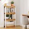 Costway 1/2 PCS 4 Tier Bookshelf Wooden Bookcase with Dual Anti-Tipping Kits Open Shelving Unit Natural/Brown
